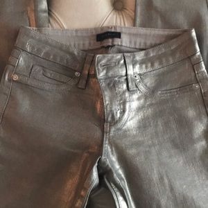 Bebe gold slight pewter tone skinny pants